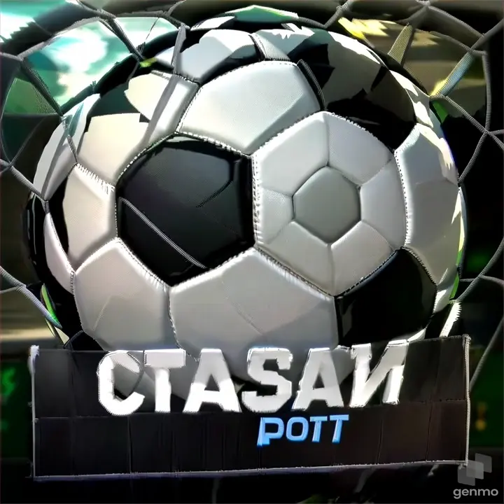 a close up of a soccer ball in a net