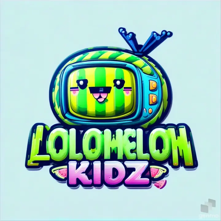 a logo for lolomelon kidz