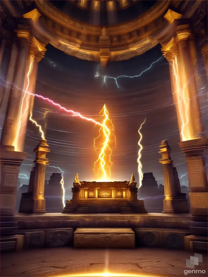 Lightning book in temple