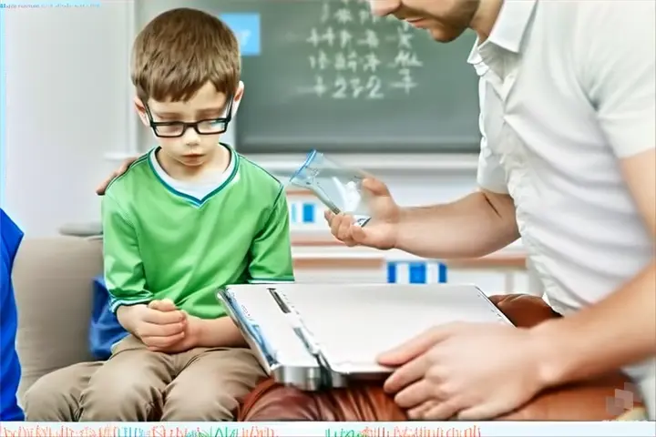 a man helping a young boy and young boy drink water