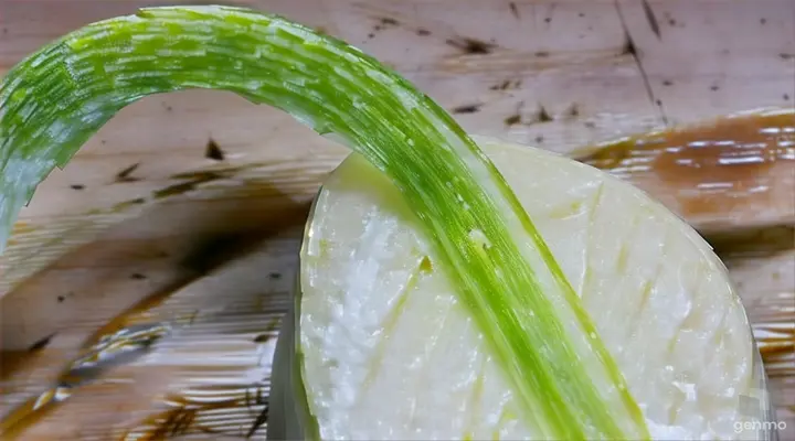 a close up of a piece of food on a table