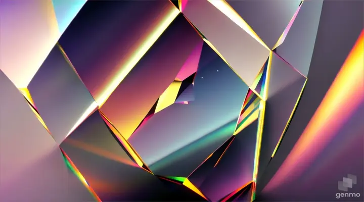 A striking crystal prism refracting light into a spectrum of colors