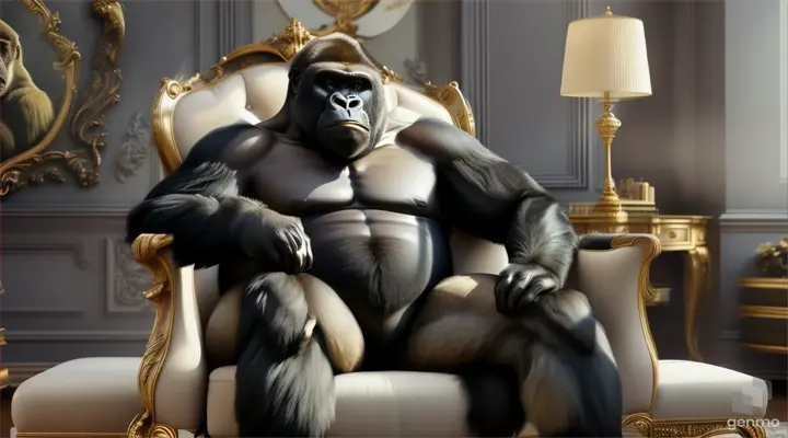 a big gorilla sofas on top of a big chair