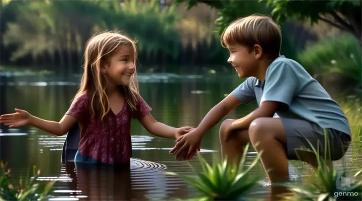 hair, water, smile, facial expression, people in nature, plant, human, human body, happy, gesture