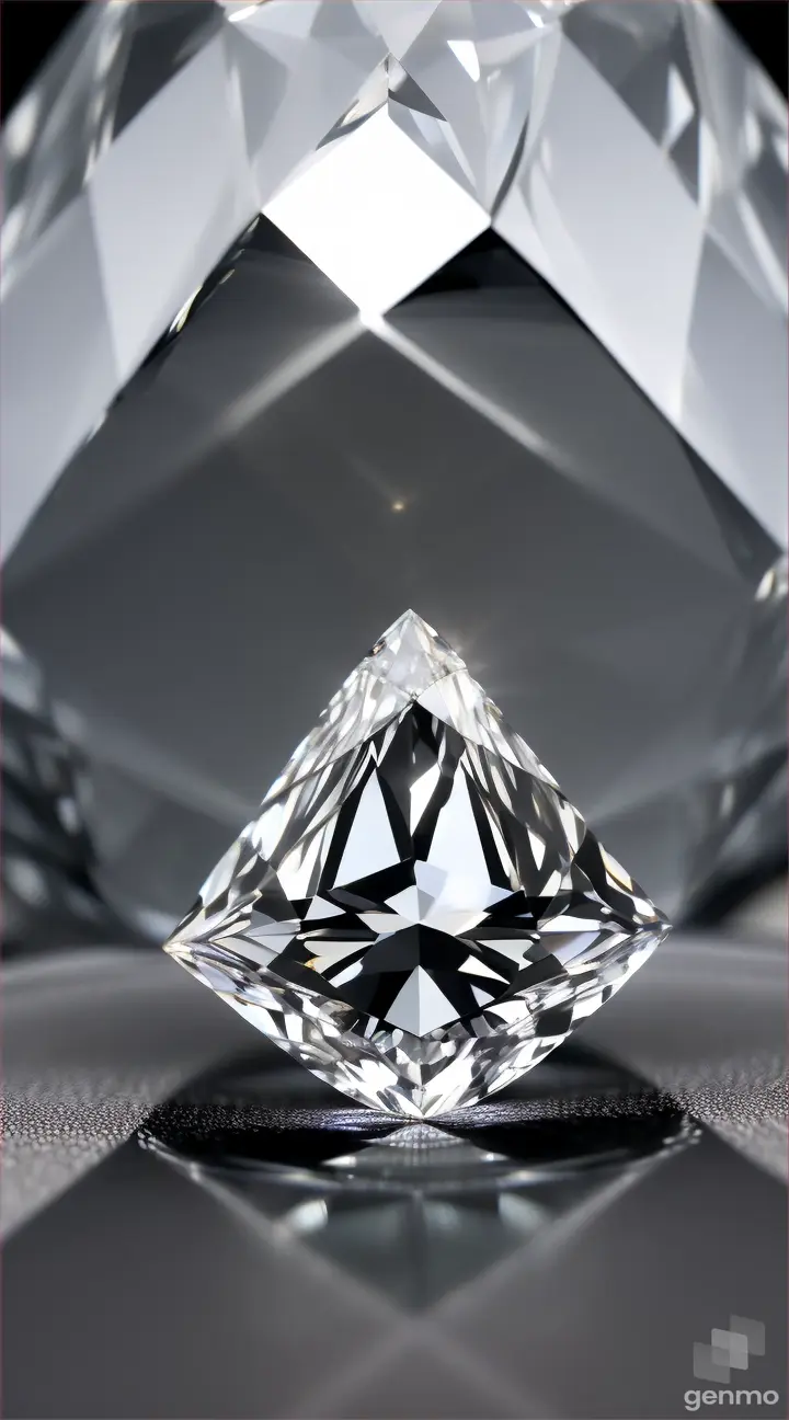 White pear shape diamond, black background