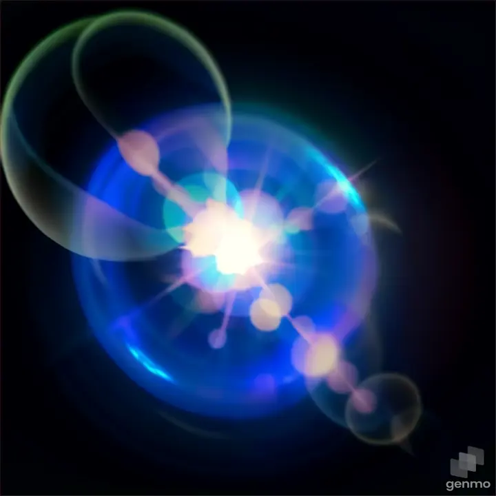 a blurry image of a bright blue object