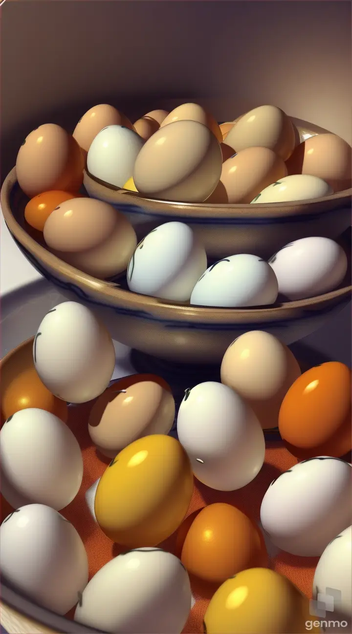 AN ANIMATED BOWL FULL OF EGGS