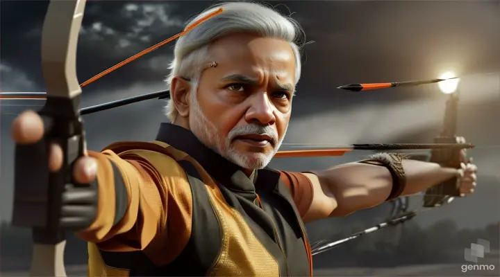 Narendra Modi as Hawkeye