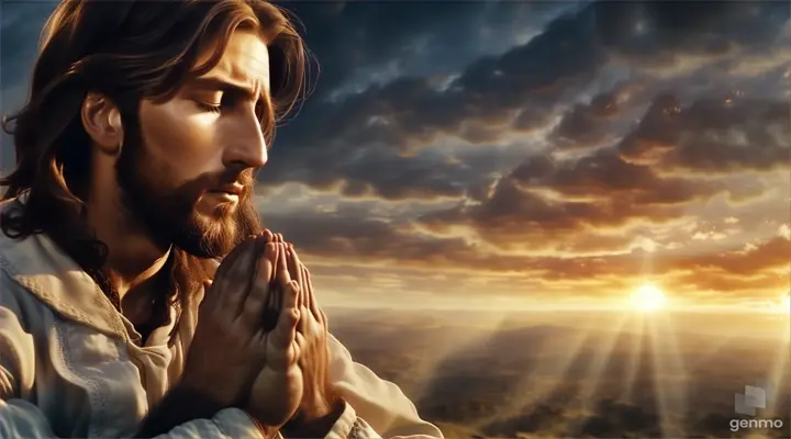 a man with his hands folded in prayer