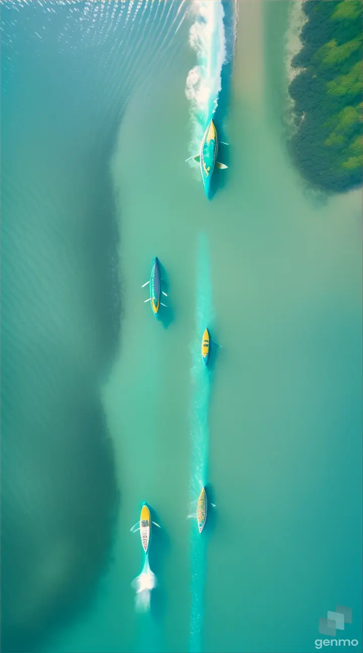 sharks on the ocean
