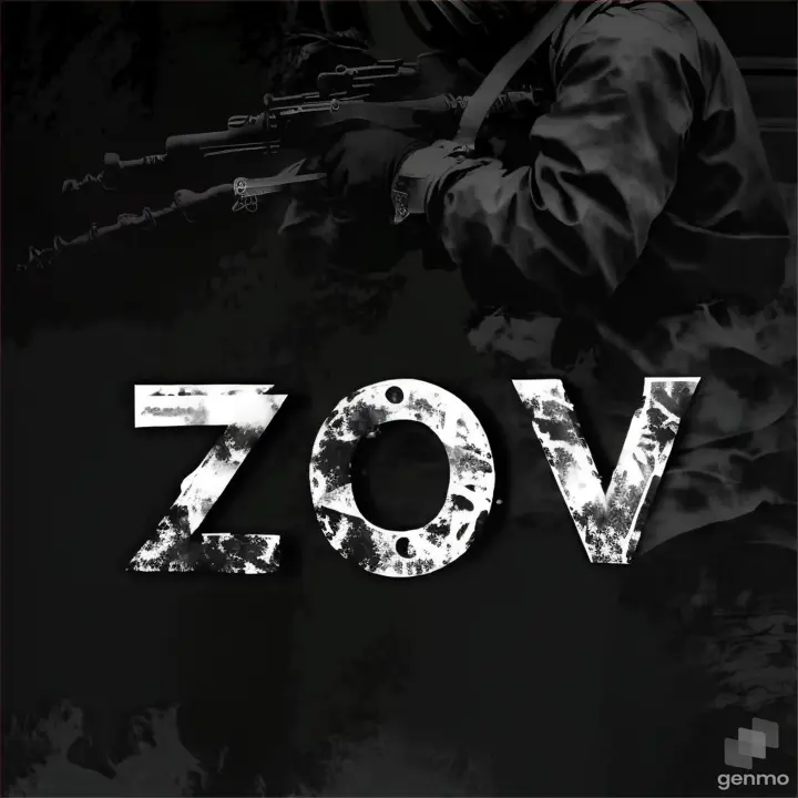 The letters zov are on fire