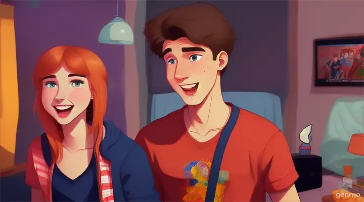 In an animated video, a 21-year-old American boy wants to bring his girlfriend home for the night.