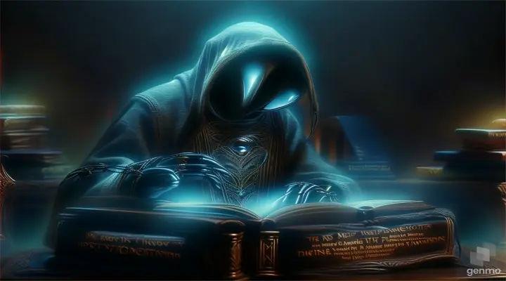 a person in a hooded jacket is reading a book