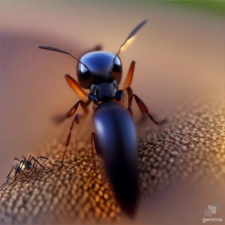 ant on grains