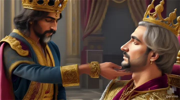 The king gave a Lal stone to a man in his court