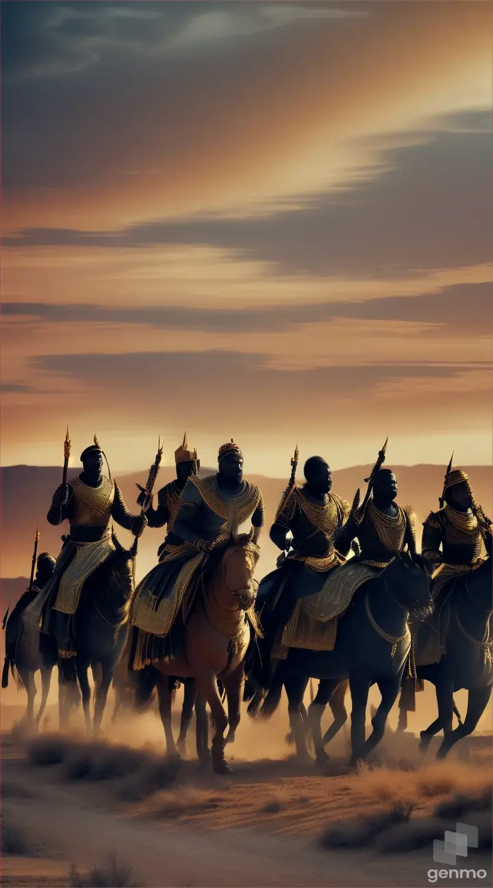 An African King's army going to war