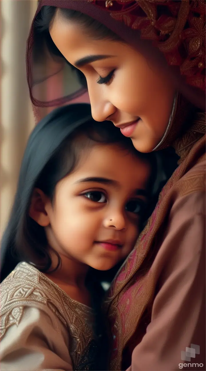 An Arab mother and her child