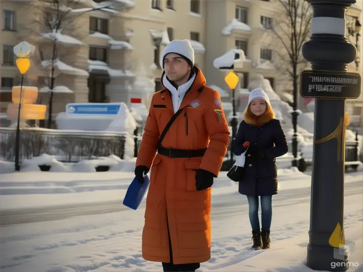 КОСМОС. крупным планом парень и девушка