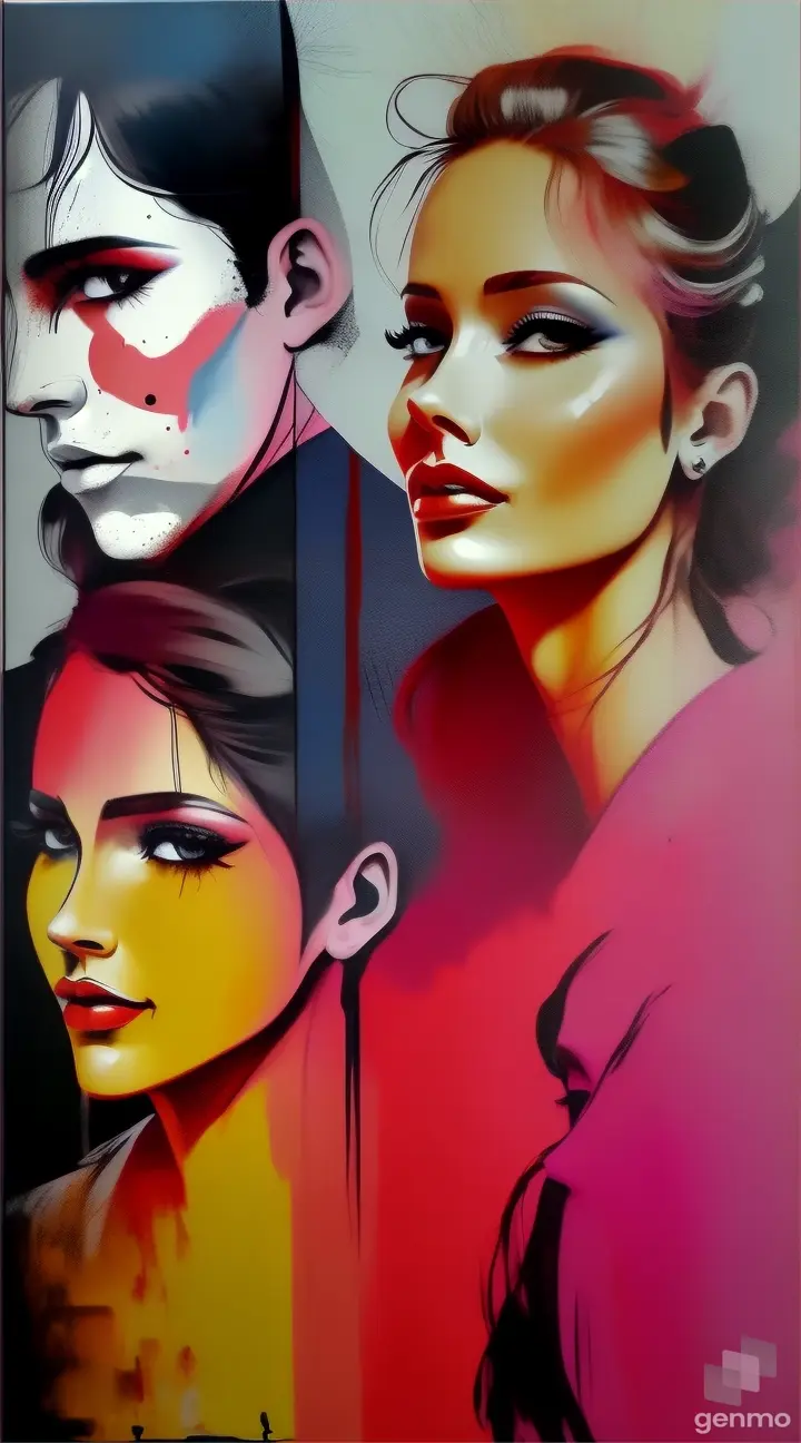a painting of a man and a woman