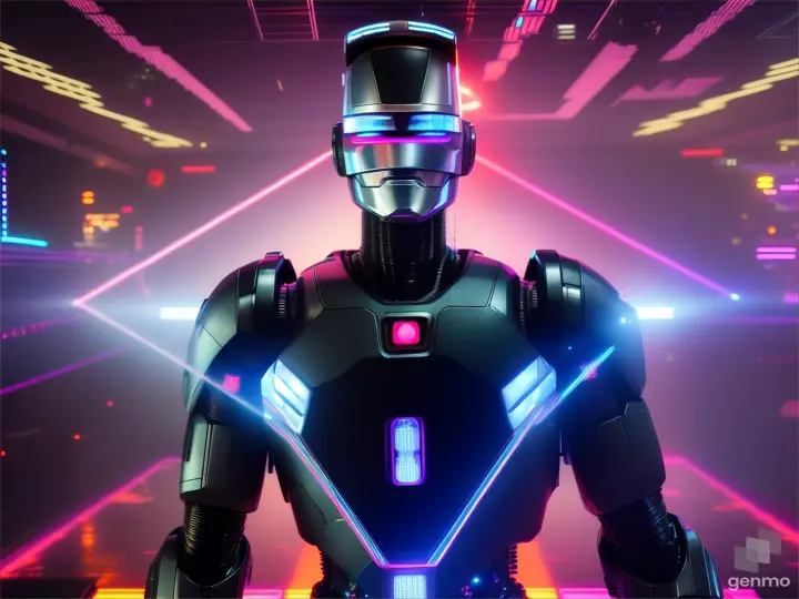 Robocop saca rayos láseres por los ojos en medio de la discoteca