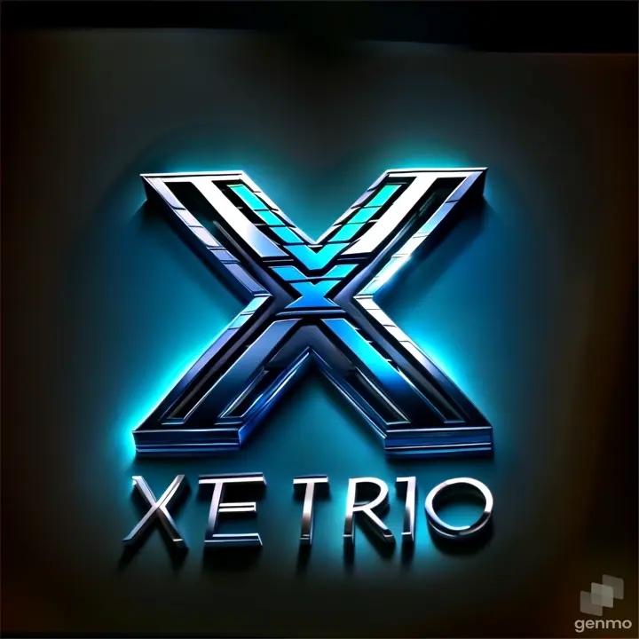 the letter x is made up of metallic letters