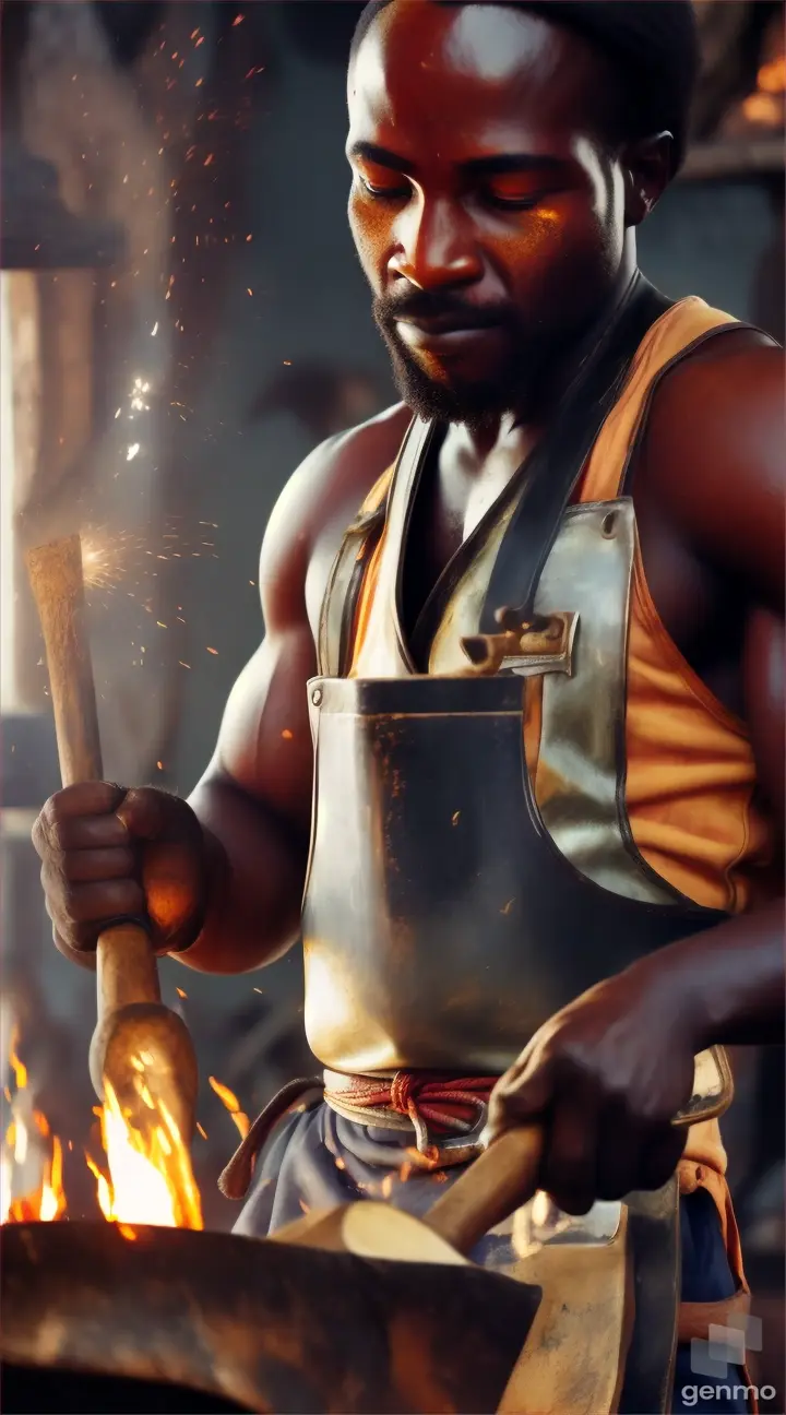 An African blacksmiths