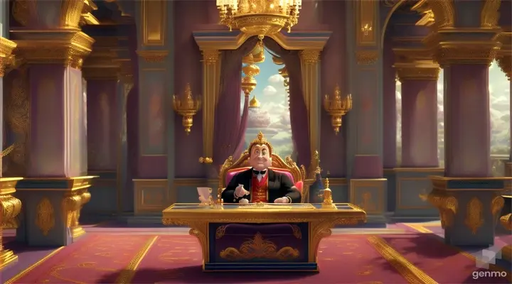 /imagine prompt: 3D animation, personality: [Illustrate Uplifting Cartoon characters engaging in fun activities The emperor observing the impact of the revised decree, his expression showing a mix of relief and satisfaction. It should feel otherworldly and magical.] unreal engine, hyper real --q 2 --v 5.2 --ar 16:9