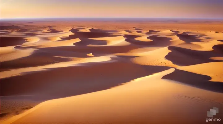 Sobrevoe sobre o deserto do Saara, há mais de 2000 anos. Belo cenário que lembra a histórias bíblicas. Ambiente Calmo. Iluminação perfeita. Linda e inspiradora paisagem bíblica. Estilo Desenho Animado. 1280 x 720 pixels 