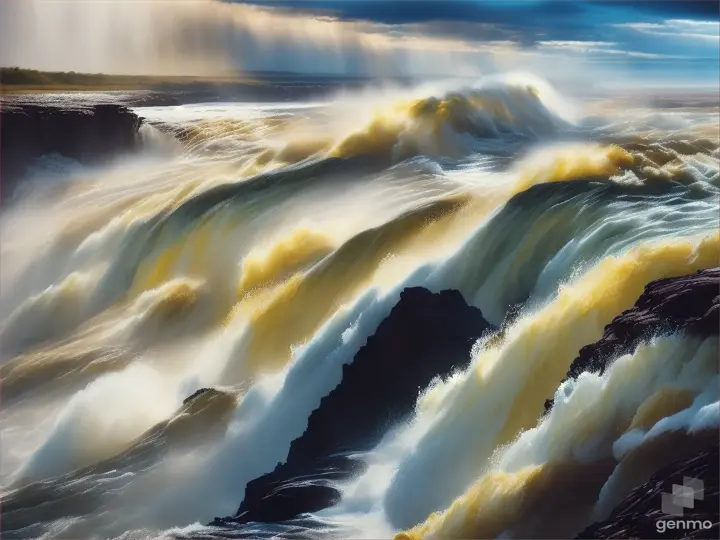 黄河之水天上来  水流湍急