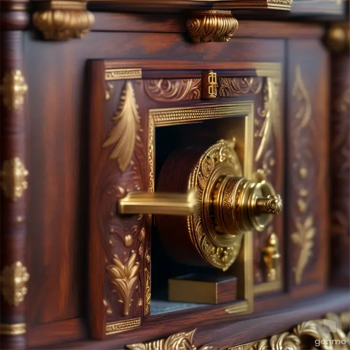 The box was intricately carved and had an ornate lock