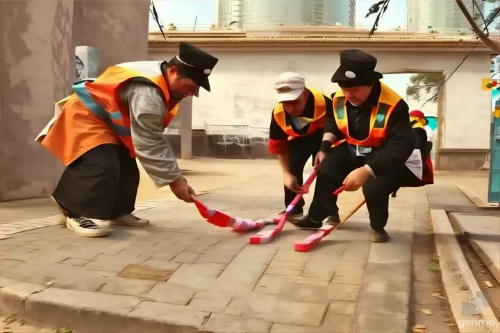 a couple of men standing next to each other