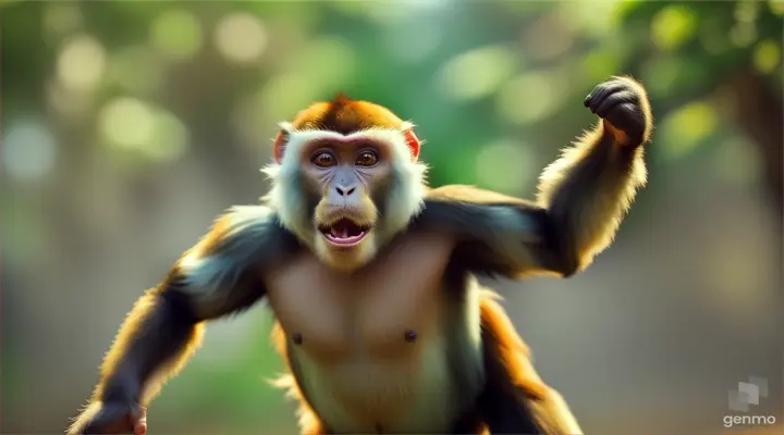 monkey dancing with trees