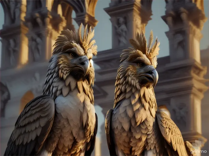 Griffins on a cathedral.