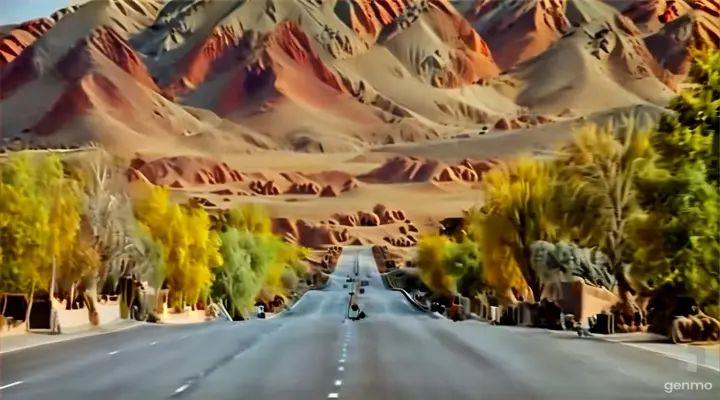 an empty road in the middle of the desert