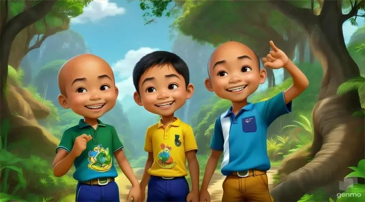 Kita akan menjelajahi hutan belantara untuk mencari kelapa dan gula merah!” kata Upin dengan antusias.Ya, pasti akan seru sekali!” sahut Ipin, senyumnya merekah.