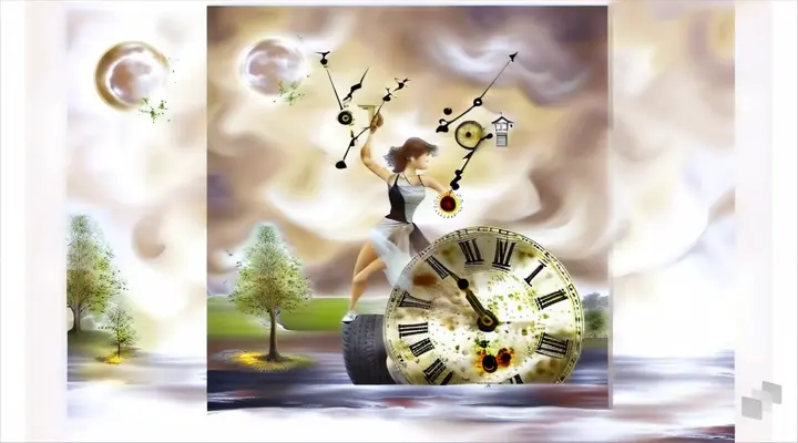 plant, alarm clock, clock, tree, wheel, art, font, tire, vehicle, wood
