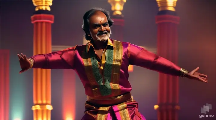 Tamil actor Rajini dance