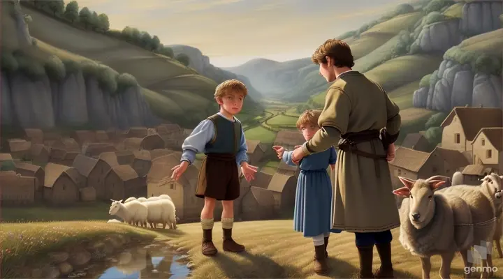 make an animated video of : Peter, a shepherd boy begged for forgiveness from the villagers, vowing never to deceive them again.