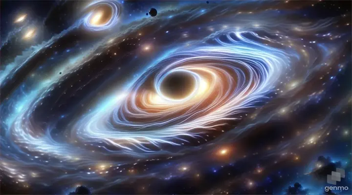 a black hole in the center of a galaxy