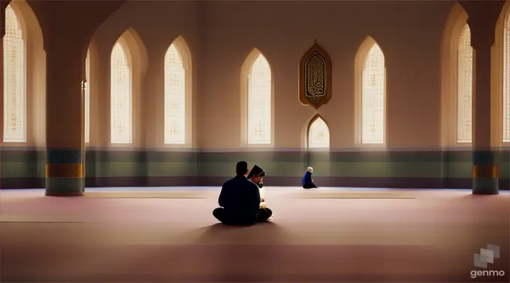 Scene 6:
[The teacher and student share a moment of reflection and prayer, seeking guidance and wisdom from Allah.]

Teacher: [Prayerfully] "May Allah grant us the ability to become true believers in the proper sense. Amen."