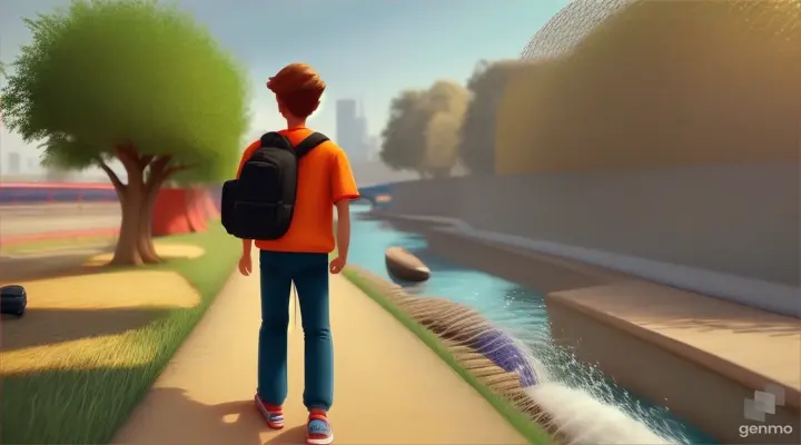 3d cartoon animation videos One day, a jobless youth was passing by that riverside.