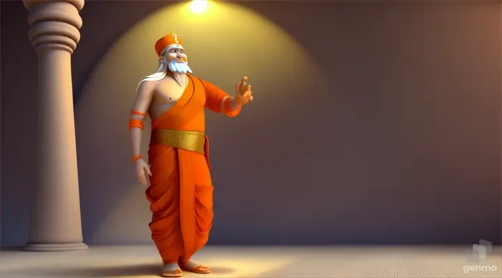 3d cartoon animation videos  the saint wearing orange color dhoti and began to inquire, "Baba (father)! You've been shouting 'whatever you desire, you shall achieve' for a long time now. 