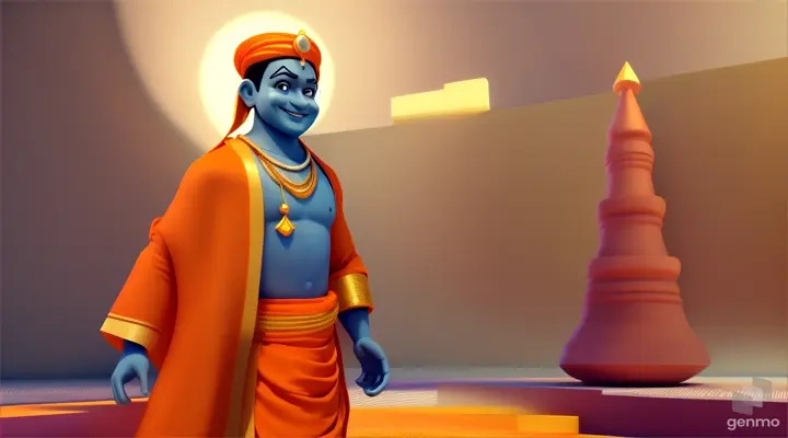 3d cartoon animation videos  saint wearing orange color dhoti I want to become a great trader of diamonds one day. 