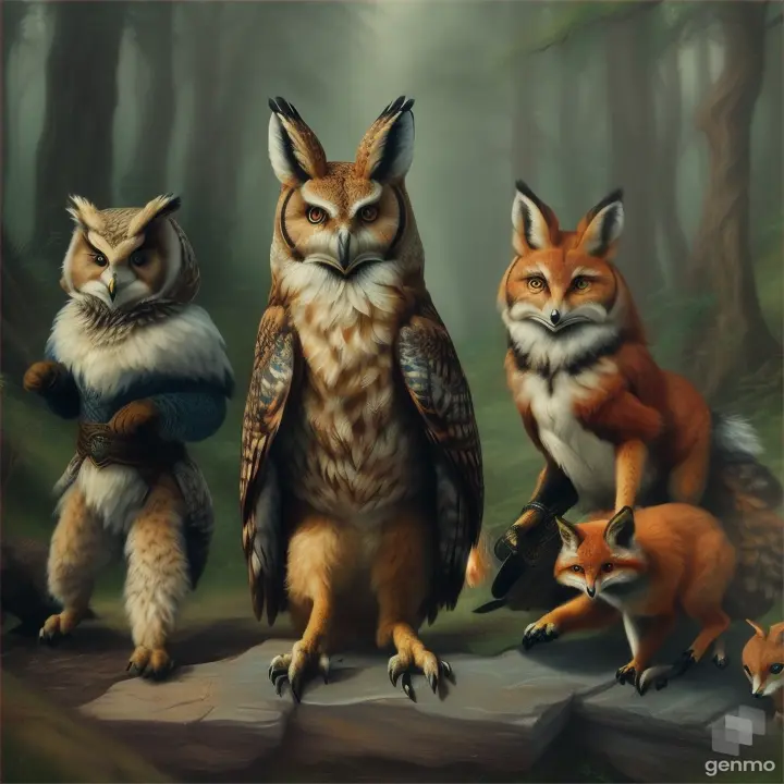 To prove their worthiness,the guardian challenged them to fast of courage. Owl, fox, rabbit had to conform their fears and work together to overcome obstacles along the way. 