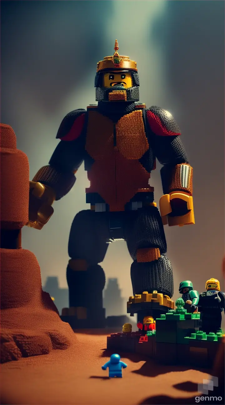 Lego soldiers at war with King Kong