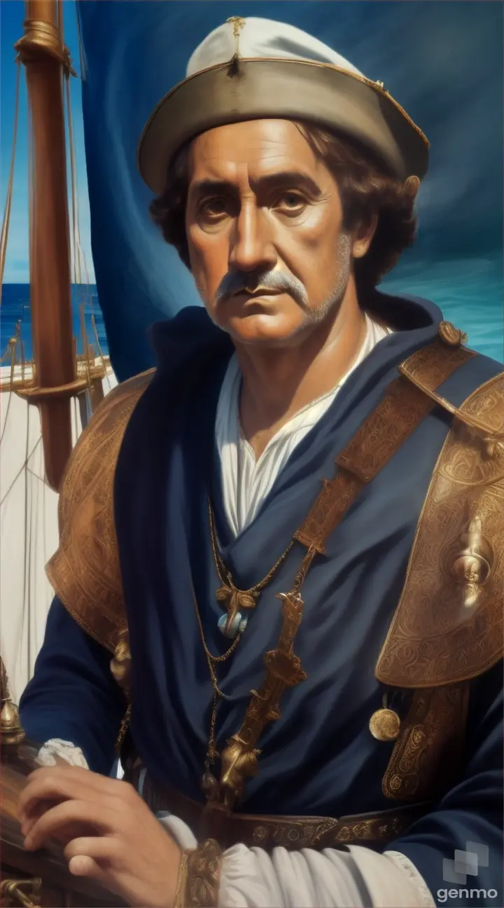 Christopher Columbus on his first voyage 