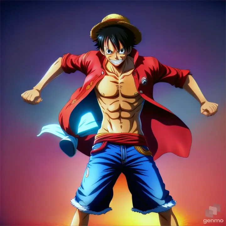 Monkey D. Luffy anime style 