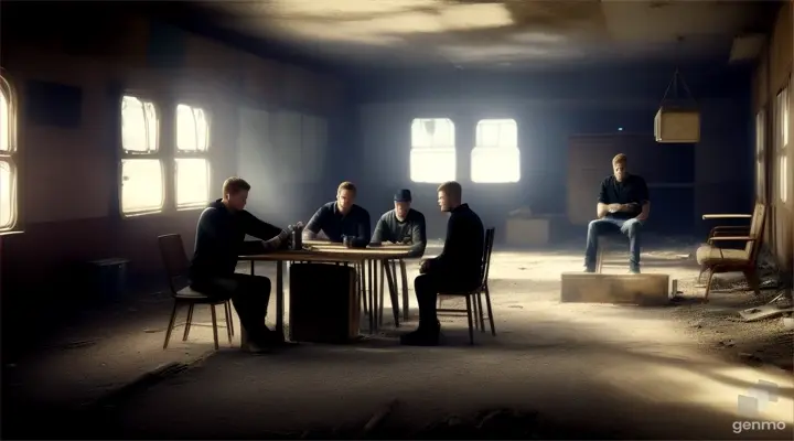 INT. CAMP STATION - EVENING
Mike, Sasha, Alexander Petrov, and Isaac sit and wait in the abandoned
camp station. 
Alexander Petrov faces Mike.
KIRILL ANDREEV
Is that what you were really doing
when you brought Maleficent to my
friend's house? All you had to do
was report it, and...Это то, что ты
на самом деле делал, когда привел
Малефисенту в дом моего друга? Все,
что вам нужно было сделать, это
сообщить об этом, и...
MIKE VESELOV
And let them kill her like a dog?
Kill us like dogs?! Are you taking
me for some kind of imbecile? I've
seen those guys in action and I can
assure you, whatever Max did, it
was one mistake, and he brought
them to us and it cost him his
life!
 High-definition，clear image，cloud movement，stable，Light and shadow changes -neg ugly，bad，terrible，trembling，twisted，fuzzy，blur，out of focus， distortion，deformation，exposure，Deformation, noise，poor quality，distortion，poor drawing，blurring，graininess，low resolution，high saturation，lack of detail，inconsistent lighting