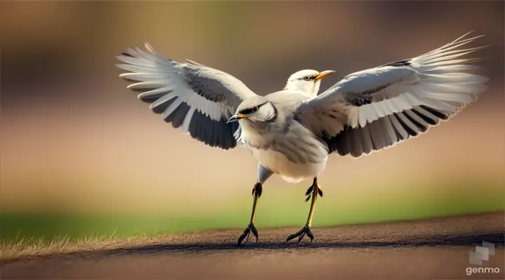 The flight of a moking bird, pov of the bird