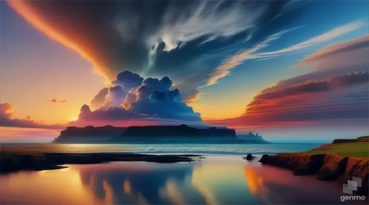 
8 And God called the firmament Heaven. And the evening and the morning were the second day. 
Genesis 1:8


9 And God said, Let the waters under the heaven be gathered together unto one place, and let the dry land appear: and it was so. 
Genesis 1:9

